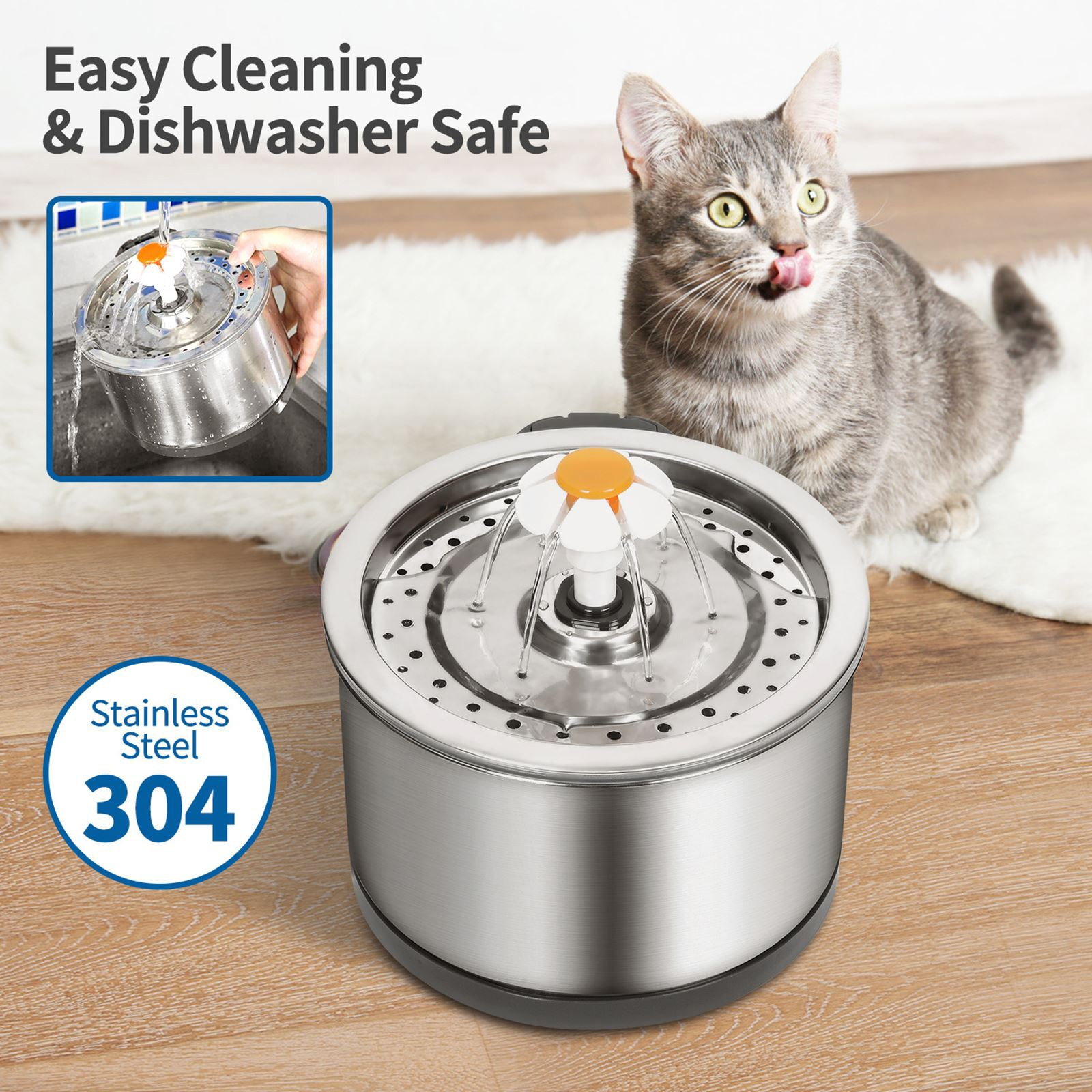 Foto 4 pulgar | Fuente Automática De Agua Para Mascotas Sanlin Beans 2.5l Con Filtro - Venta Internacional.