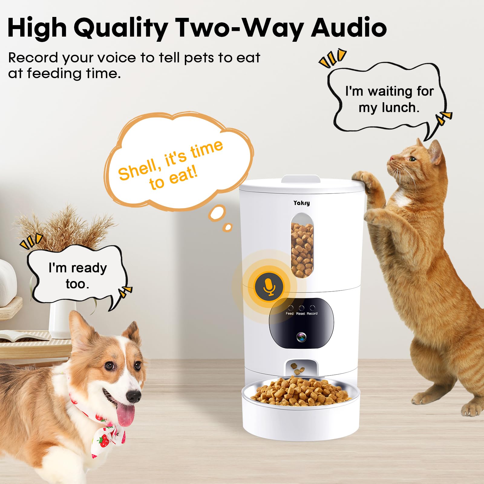 Foto 7 | Comedero Automático Para Gatos Yakry Con Cámara 5g Wifi 4.5l - Venta Internacional.