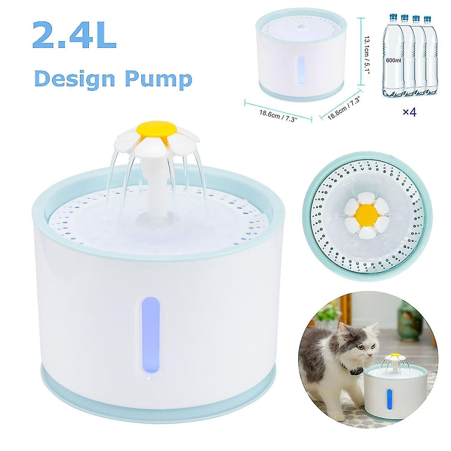 Foto 3 pulgar | Fuente De Agua Automática Para Gatos Huoguo 2.4l Con Led Y Usb - Venta Internacional.