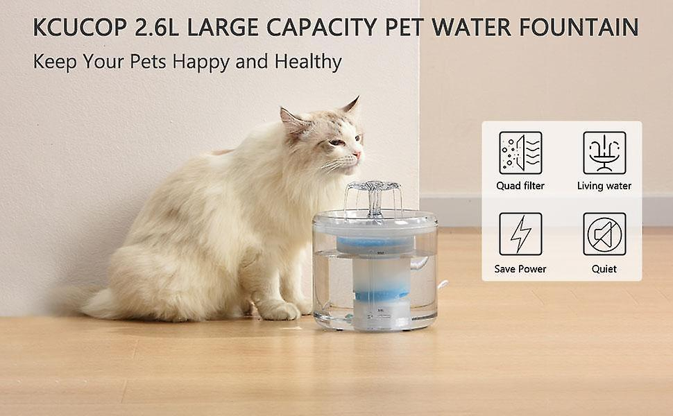 Fuente De Agua Para Mascotas Sanlin Beans, Ciclo Automático, 2,6 L - Venta Internacional.