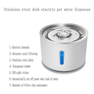 Foto 2 | Fuente Automática De Agua Para Mascotas Huoguo 2.4l Con Led Para Cat Do - Venta Internacional.