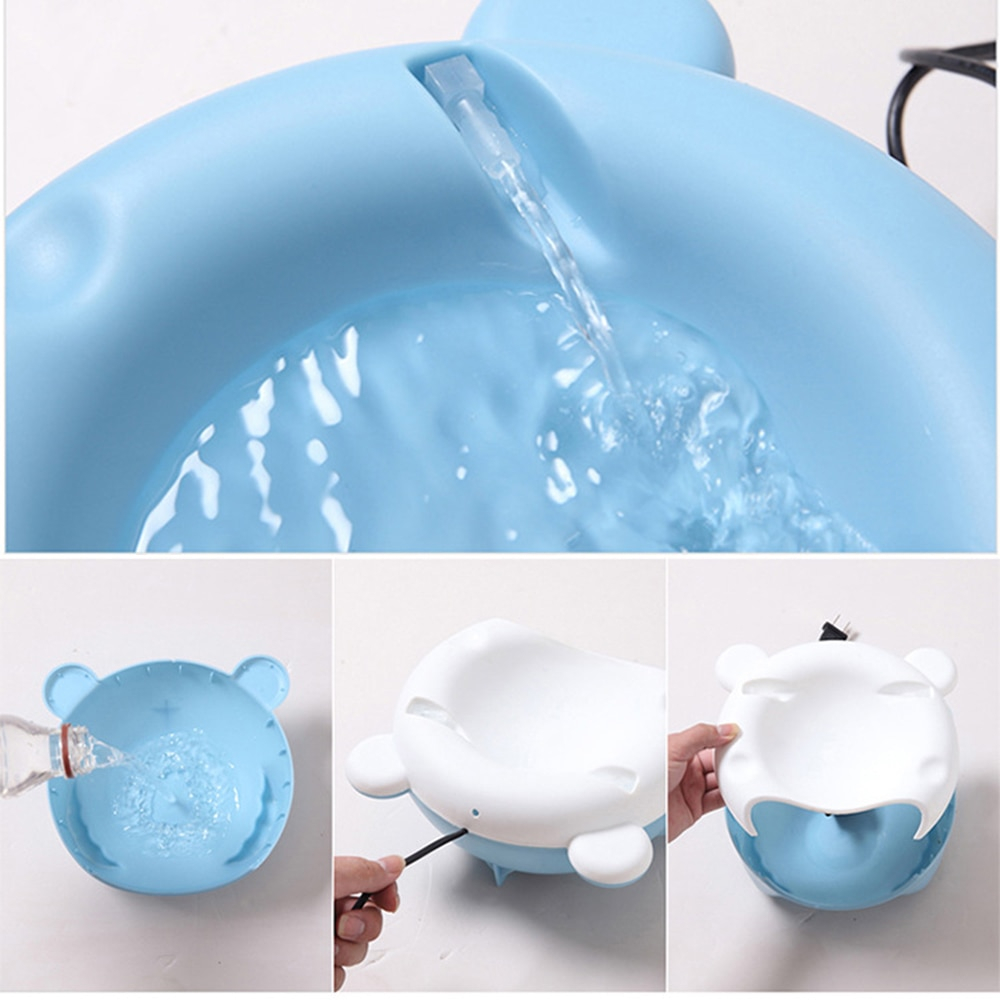 Foto 3 pulgar | Fuente De Agua Luminosa Automática Para Mascotas 1.5l - Azul - Venta Internacional.