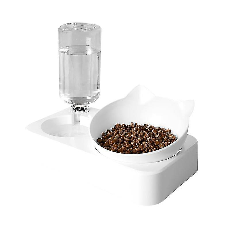 Cuencos Dobles Huoguo Para Gatos Y Perros Con Dispensador Automático De Agua - Venta Internacional.
