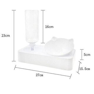 Foto 2 | Cuencos Dobles Huoguo Para Gatos Y Perros Con Dispensador Automático De Agua - Venta Internacional.