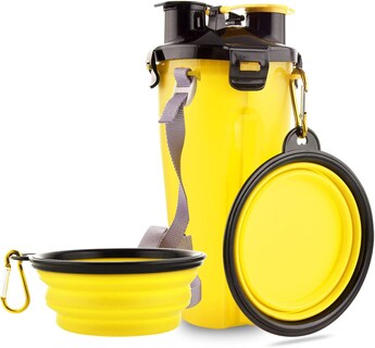 Foto 4 | Botellas De Agua De Viaje Para Perros, Cuencos Plegables 2 En 1 | Huoguo - Venta Internacional.