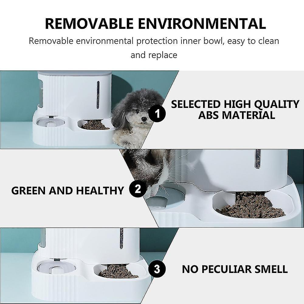 Foto 5 pulgar | Dispensador Automático De Alimentos Para Mascotas Con Botella De Agua De 3 Litros - Venta Internacional.