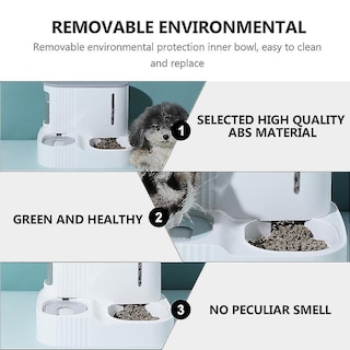 Foto 4 | Dispensador Automático De Alimentos Para Mascotas Con Botella De Agua De 3 Litros - Venta Internacional.