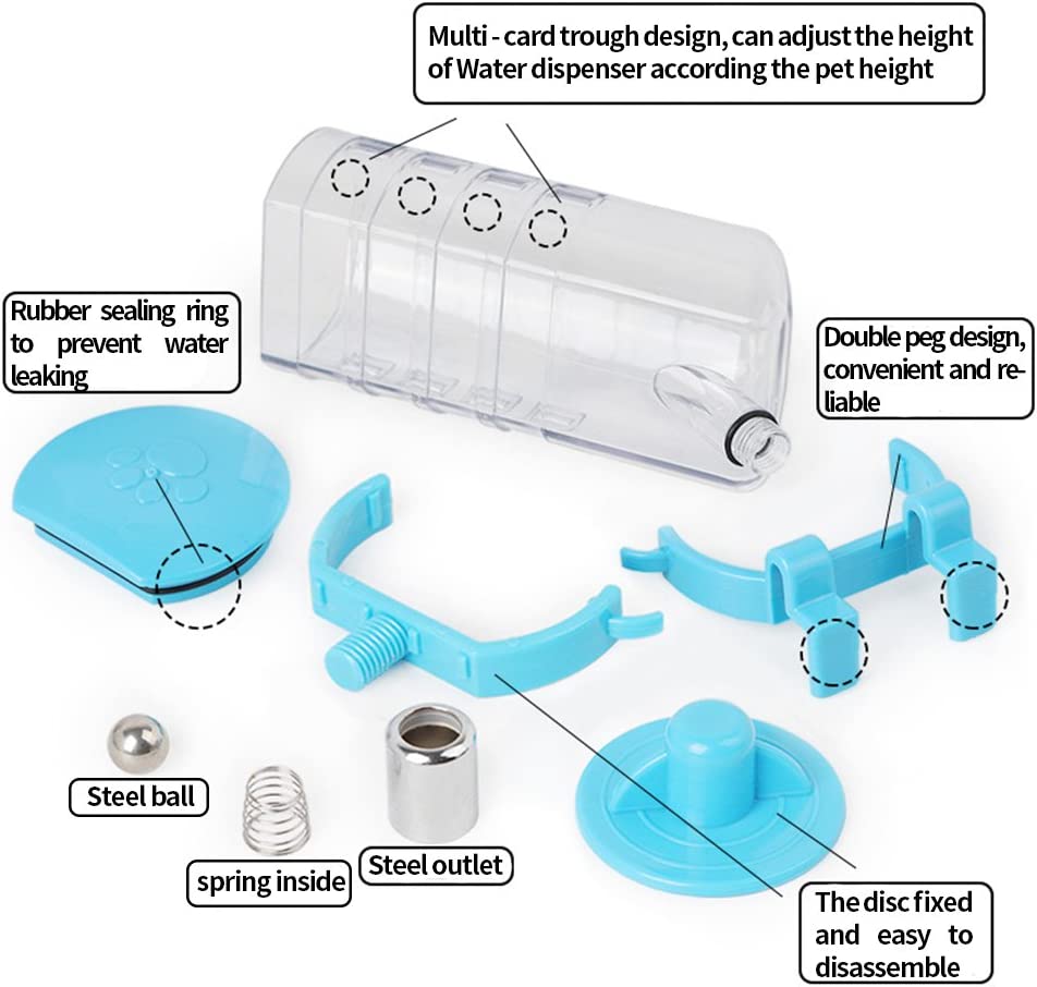 Foto 4 pulgar | Dispensador De Botellas Con Alimentador De Agua Para Mascotas, 500 Ml, Para Jaula - Venta Internacional.
