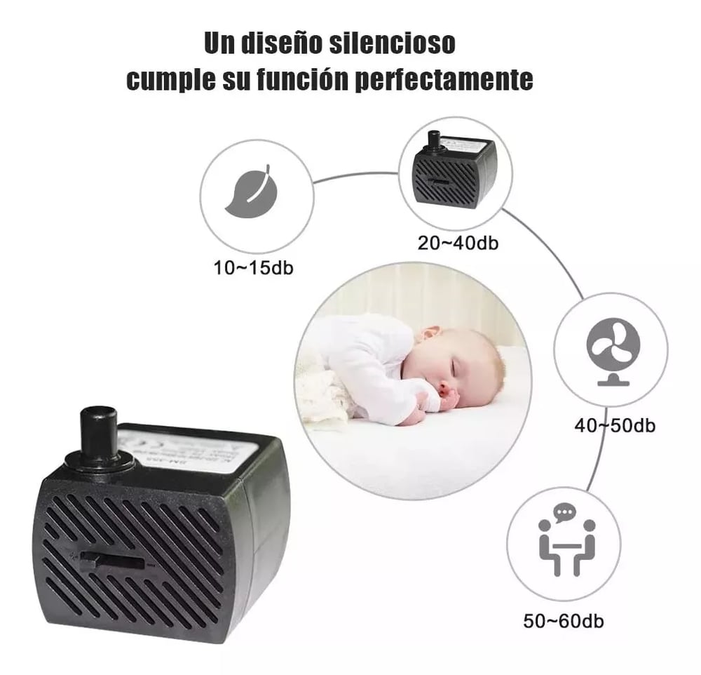 Foto 4 pulgar | Bomba De Agua Sumergible H300 Para Bebedero De Fuente De Acuario - Venta Internacional.
