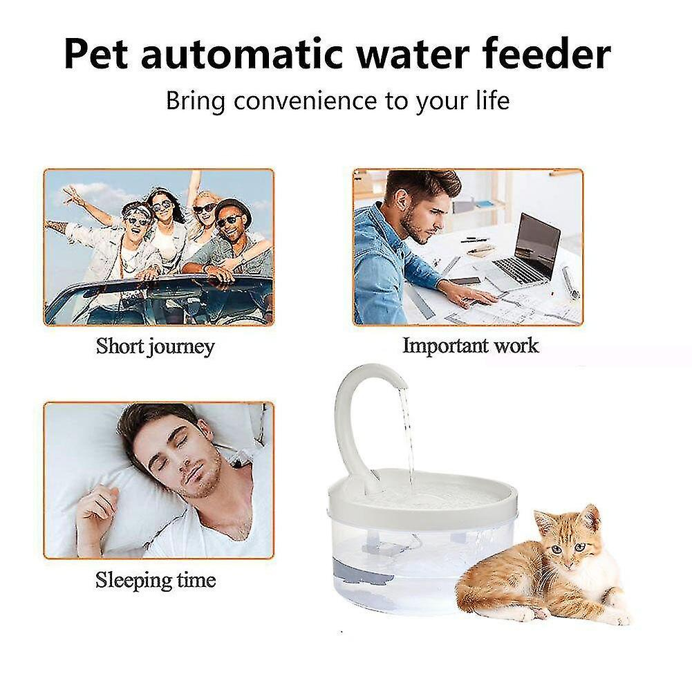 Foto 4 | Fuente De Agua Para Mascotas Huoguo, Cuello De Cisne, Capacidad De 2 Litros, Para Gatos Y Perros - Venta Internacional.