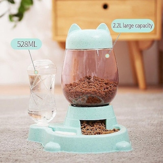 Foto 2 | Dispensador De Agua Para Perros, Dos En Uno, Con Comedero Para Gatos - Venta Internacional.