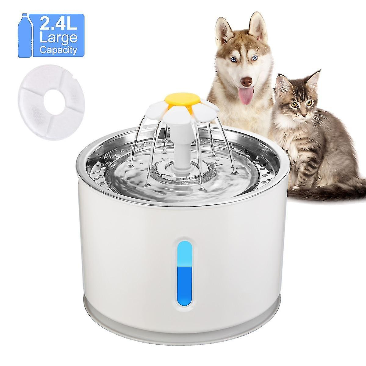 Foto 3 pulgar | Fuente De Agua Automática Para Gatos Huoguo 2.4l Con Led Verde - Venta Internacional.