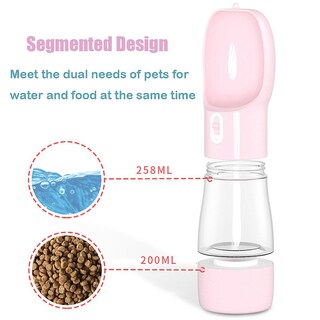 Foto 3 | Dispensador De Agua Portátil Para Viajes Con Botella De Agua Para Perros Con Comida - Venta Internacional.