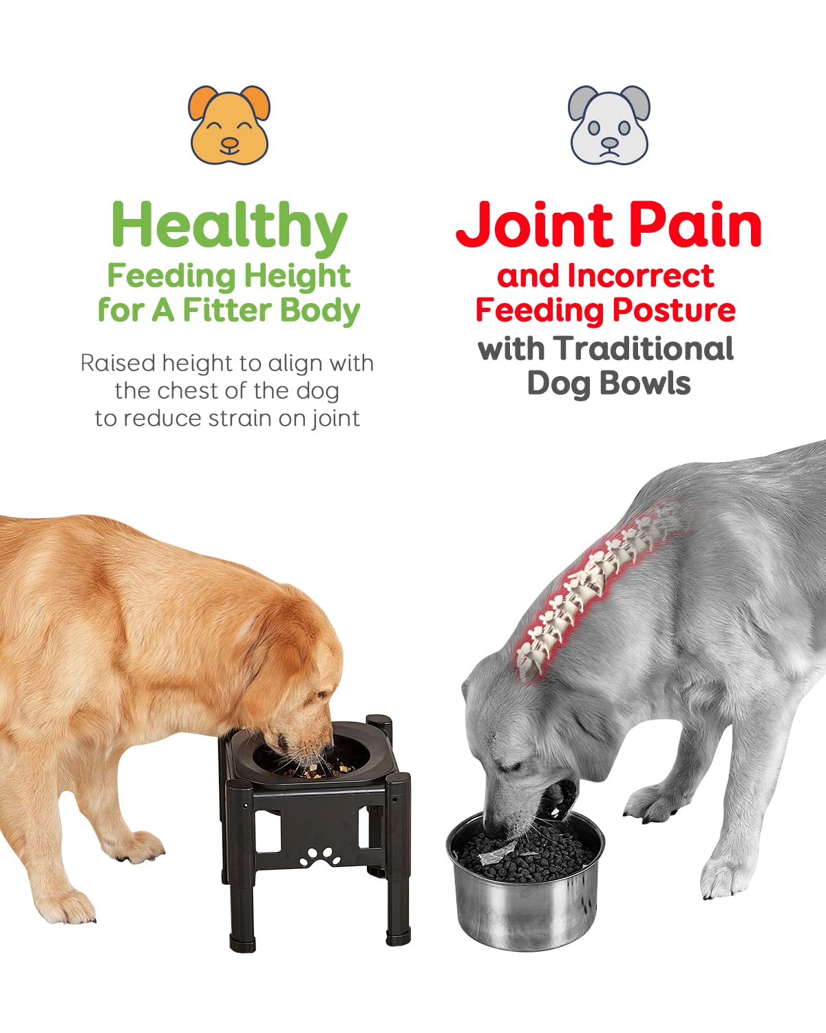 Foto 4 pulgar | Cuencos Para Perros Slow Feeder Pawque Ajustables, Elevados A 3 Alturas - Venta Internacional.