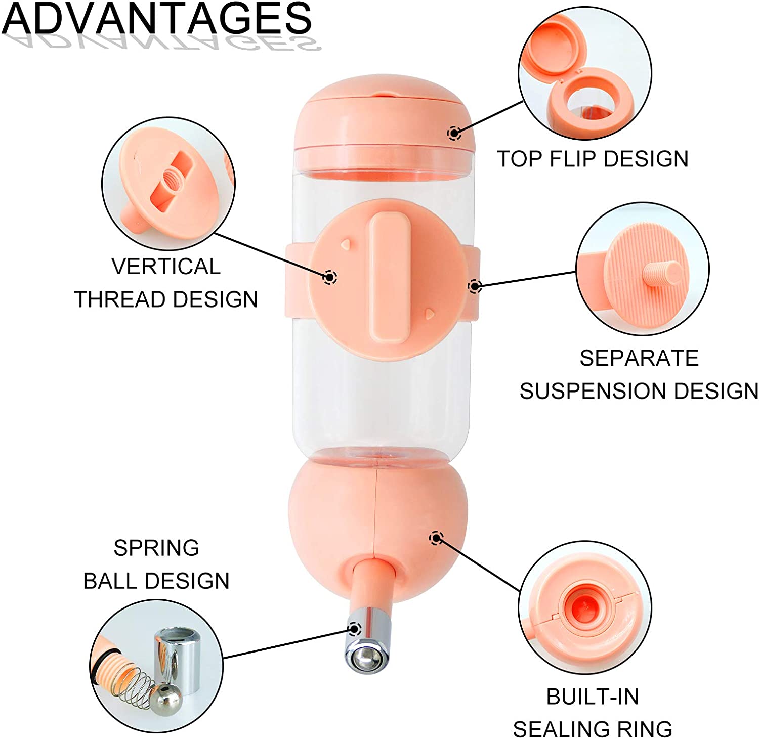 Foto 3 pulgar | Botella Dispensadora De Agua Para Perros Wishlotus Antigoteo Dog Kennel - Venta Internacional.
