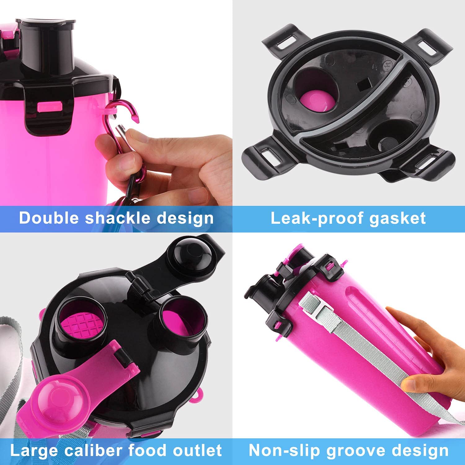 Foto 4 | Botellas De Agua Plegables Para Viajes Para Perros Huoguo 2 En 1 - Venta Internacional.