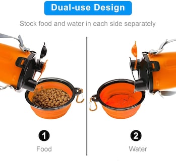 Foto 1 | Botellas De Agua De Viaje Para Perros, Cuencos Plegables 2 En 1 | Huoguo - Venta Internacional.