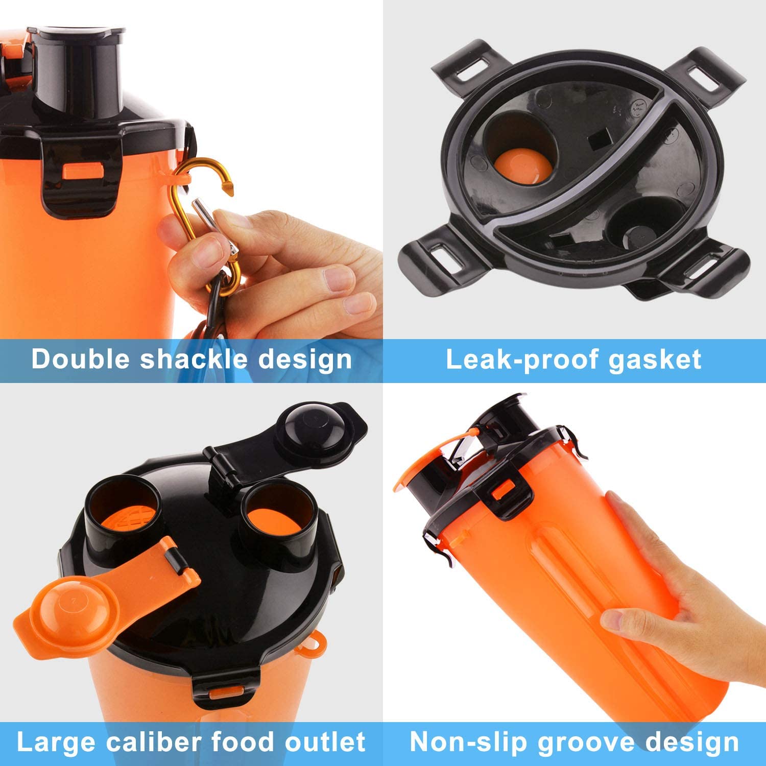 Foto 3 | Botellas De Agua De Viaje Para Perros, Cuencos Plegables 2 En 1 | Huoguo - Venta Internacional.