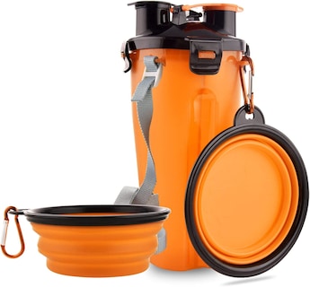 Foto 4 | Botellas De Agua De Viaje Para Perros, Cuencos Plegables 2 En 1 | Huoguo - Venta Internacional.