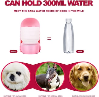 Foto 5 | Botella De Agua Portátil Para Mascotas Huoguo Travel Con Capacidad De 300 Ml - Venta Internacional.