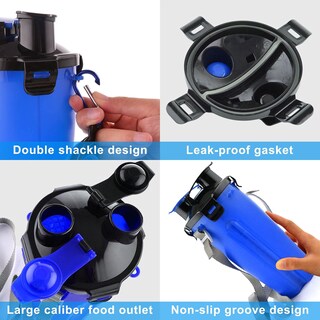 Foto 4 | Botellas De Agua De Viaje Para Perros, Cuencos Plegables 2 En 1 | Huoguo - Venta Internacional.