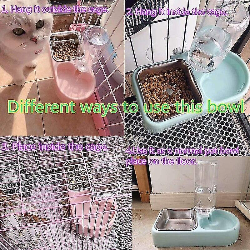 Foto 5 pulgar | Bebedero, Comedero Duradero Para Perros, Dispensador De Agua, Ecológico, De Acero Inoxidable, Caja E - Venta Interna