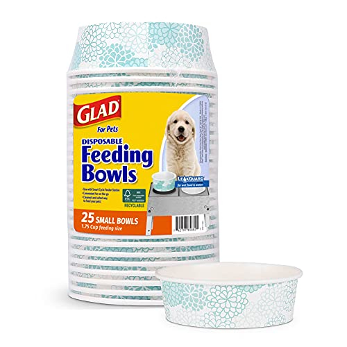 Comederos Desechables Glad Para Mascotas, Perros Pequeños, 400 Ml, 25 Unidades - Venta Internacional.