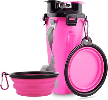 Foto 5 | Botellas De Agua De Viaje Para Perros, Cuencos Plegables 2 En 1 | Huoguo - Venta Internacional.