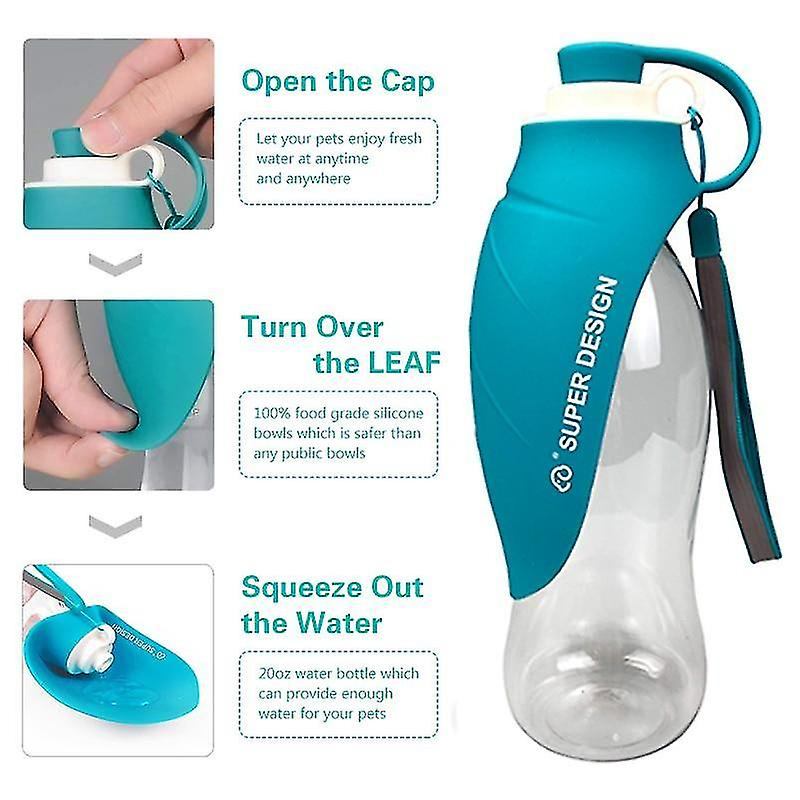 Foto 3 | Botella De Agua Para Perros Con Gran Capacidad Y Portátil De Silicona B - Venta Internacional.