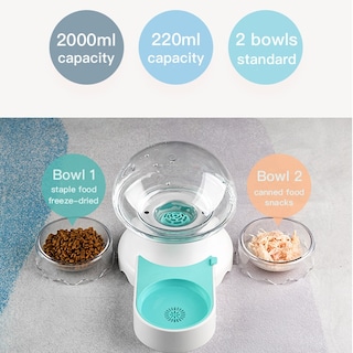 Foto 3 | Fuente Automática Cat Water De Doble Cuenco, 2,1 L - Sanlin Beans - Venta Internacional.