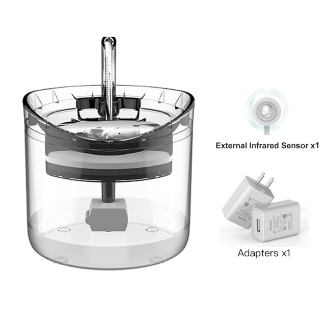 Dispensador De Agua Para Mascotas Sanlin Beans Transparente 1.8l Para Gatos - Venta Internacional.