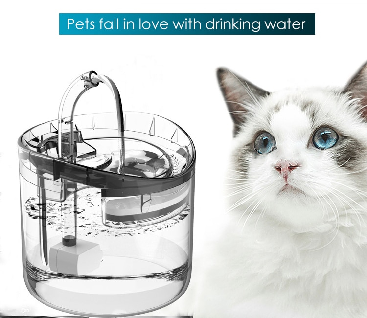 Foto 3 pulgar | Dispensador De Agua Para Mascotas Sanlin Beans Transparente 1.8l Para Gatos - Venta Internacional.
