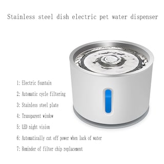 Foto 1 | Fuente De Agua Para Mascotas Sanlin Beans Automática Led 2.4l - Venta Internacional.