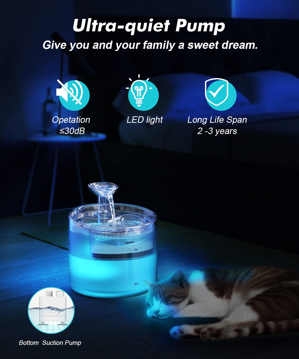 Foto 6 pulgar | Fuente De Agua Cat Npet Wf100 1.6l Con Triple Filtración - Venta Internacional.