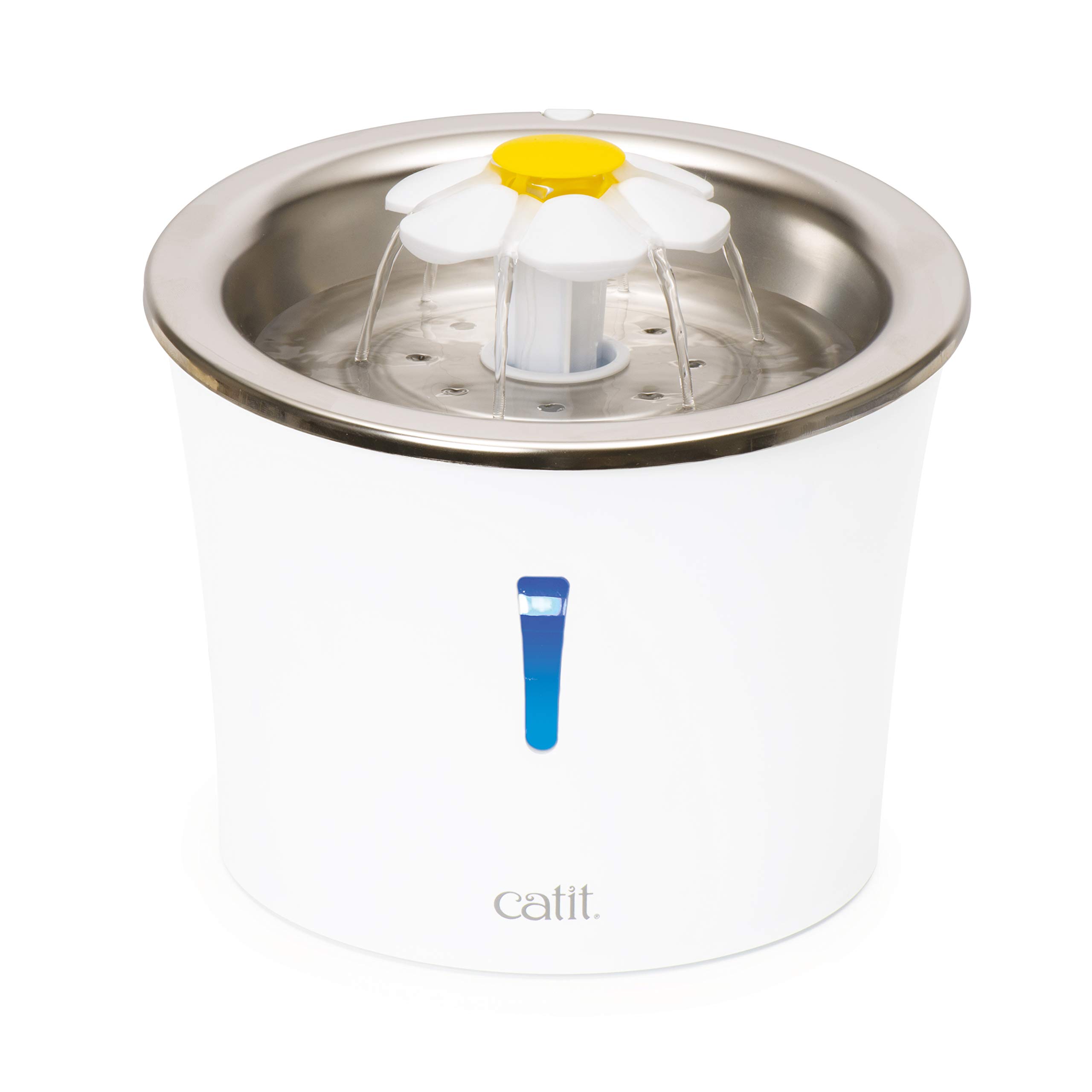 Fuente De Agua Cat Catit En Forma De Flor De Acero Inoxidable, 3 Litros - Venta Internacional.