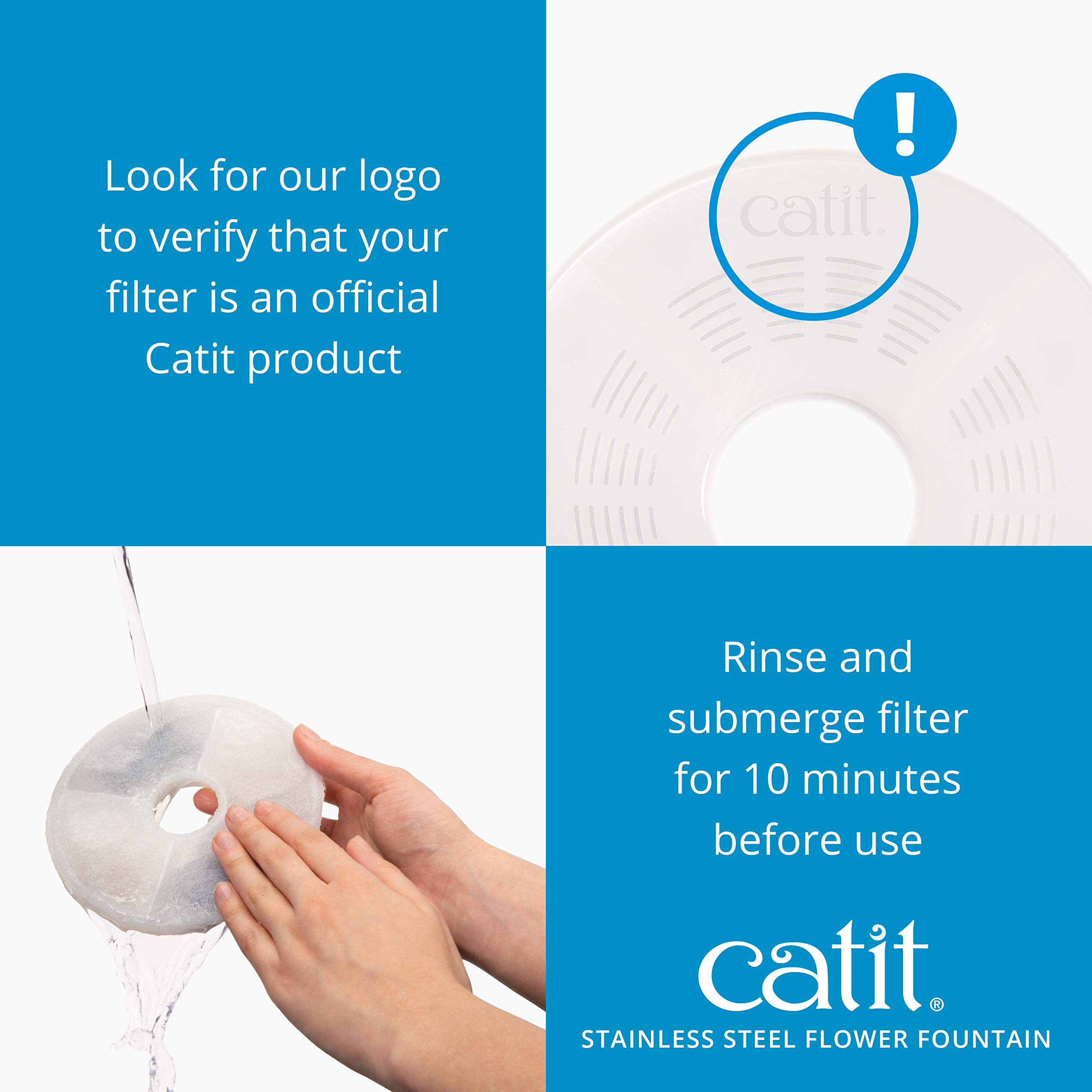 Foto 8 pulgar | Fuente De Agua Cat Catit En Forma De Flor De Acero Inoxidable, 3 Litros - Venta Internacional.