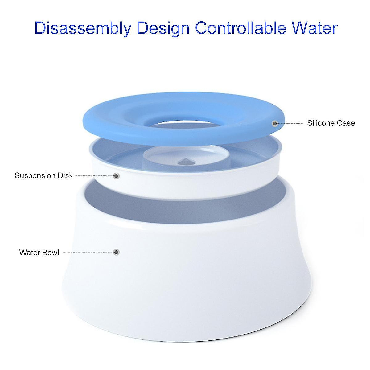 Foto 3 pulgar | Alimentador Lento Flotante Water Bowl Huoguo Para Mascotas, Gatos Y Perros, 1200 Ml - Venta Internacional.