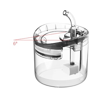 Foto 1 | Fuente De Agua Para Mascotas Sanlin Beans Transparente De 1,6 L Con Filtro - Venta Internacional.
