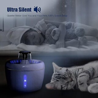 Foto 4 | Fuente De Agua Para Mascotas Huoguo Usb Eléctrica De 2,5 L Para Gatos Y Perros - Venta Internacional.