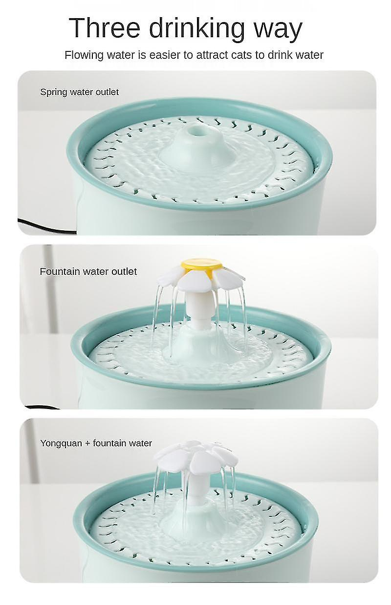 Foto 6 pulgar | Fuente De Agua Potable Para Mascotas Y Gatos, 2,4 L, Huoguo Green - Venta Internacional.