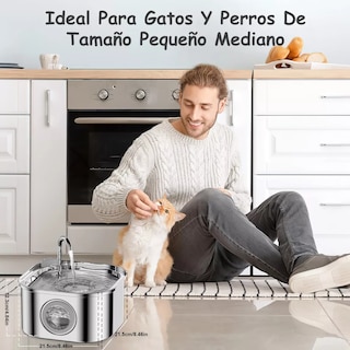 Foto 2 | Bebedero Automático Gato Y Perro Eo Safe Imports Esi-18166 Plata