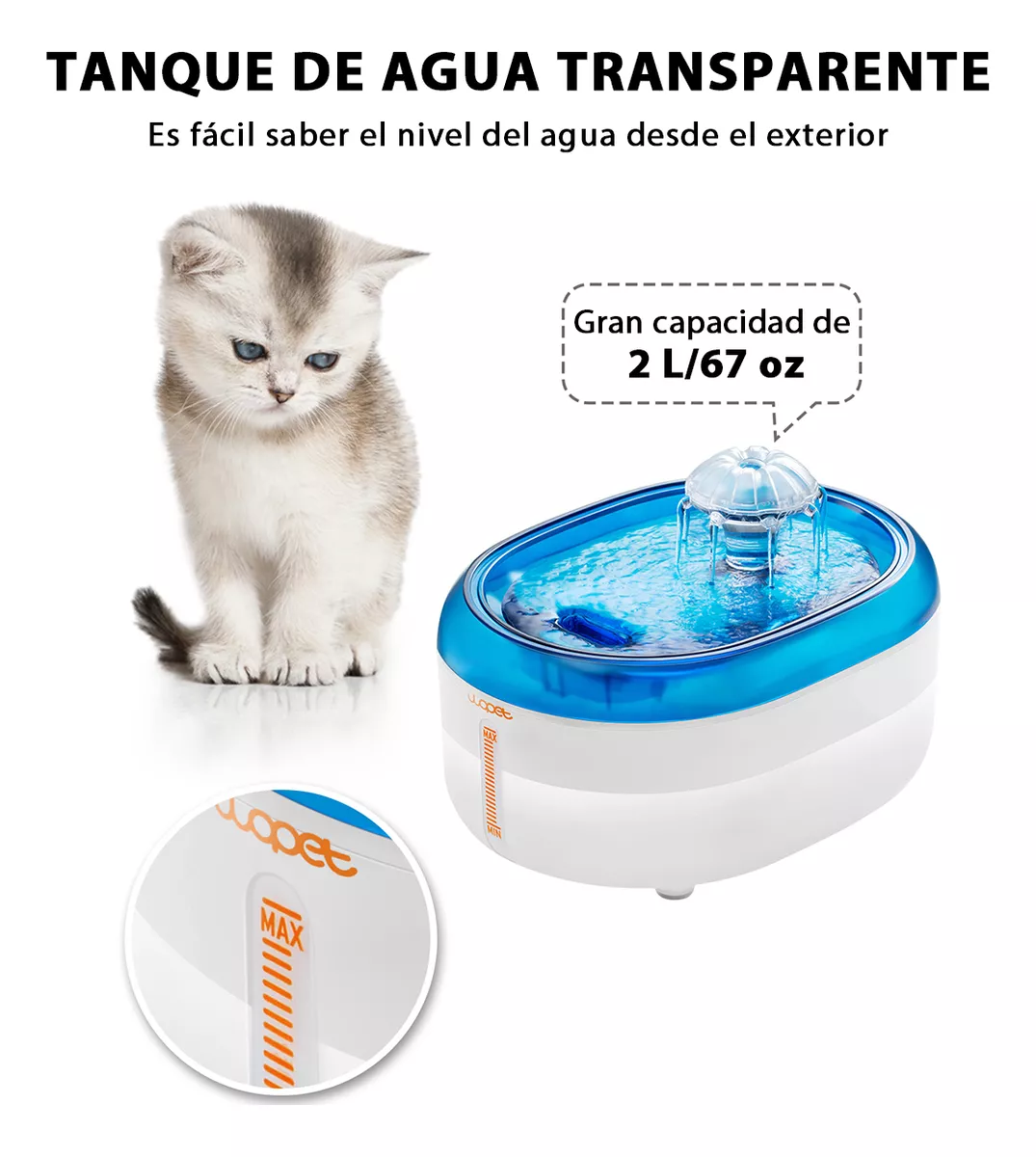 Foto 4 pulgar | Bebedero Automático Para Perros Y Gatos Fuente  Eo Safe Imports Esi-18560 Multicolor