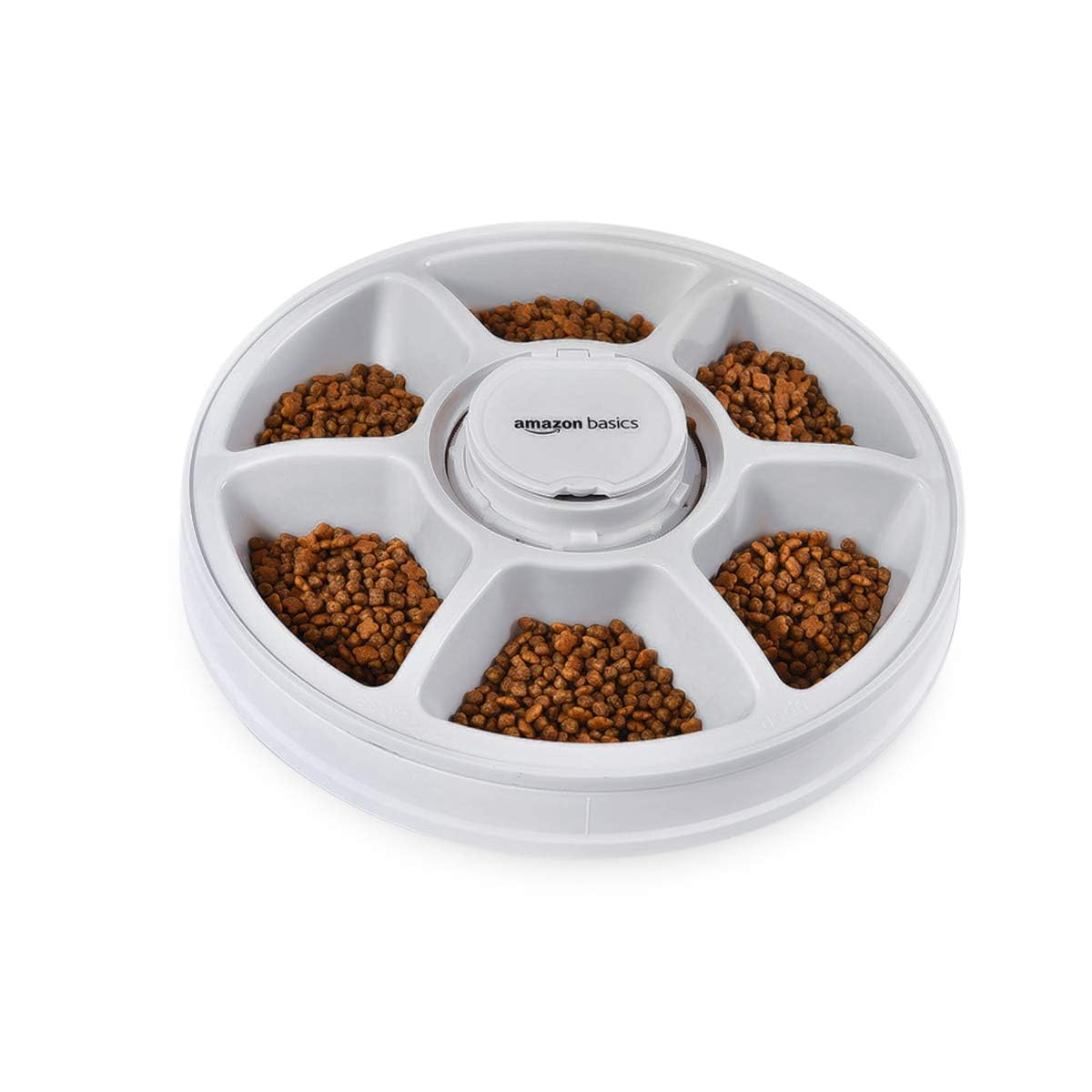 Foto 5 pulgar | Comedero Automático Para Mascotas Amazon Basics, 6 Porciones, Negro - Venta Internacional.
