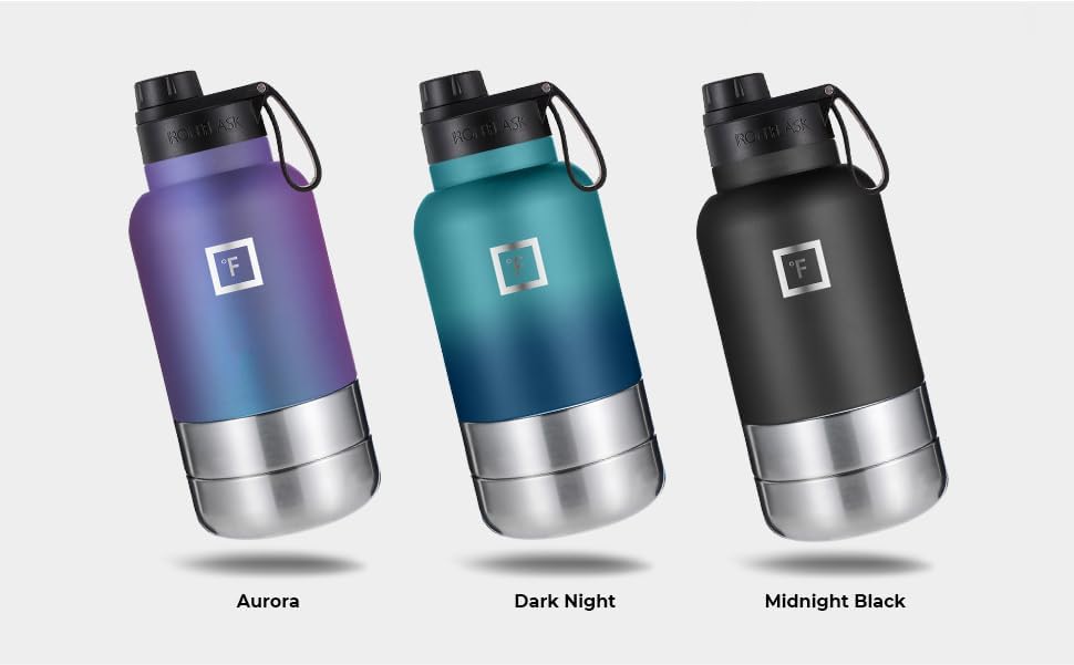 Foto 6 pulgar | Botella De Agua Portátil Para Perros Y Cuenco Iron °flask 960 Ml Midnight - Venta Internacional.