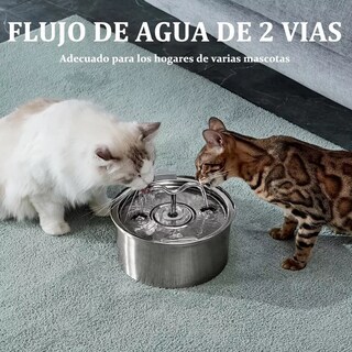 Foto 4 | Fuente Para Gatos Y Bebedero Perro Acero Inoxidable 3.2l Eo Safe Imports Esi-14715-1 Plata