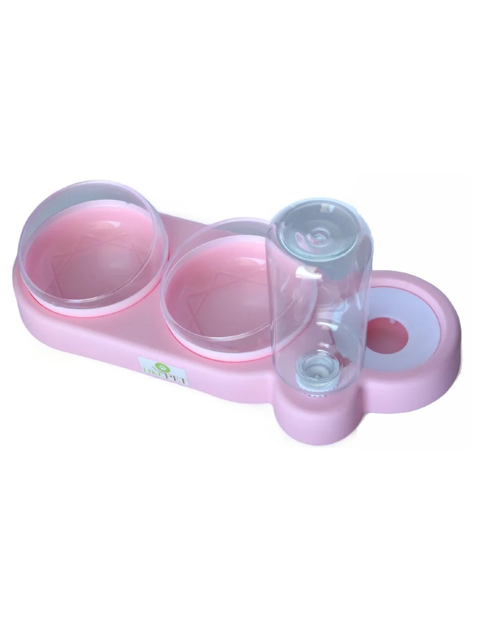 Foto 4 pulgar | Dispensador 3 En 1 Para Mascotas Bebedero Automatico Rosa
