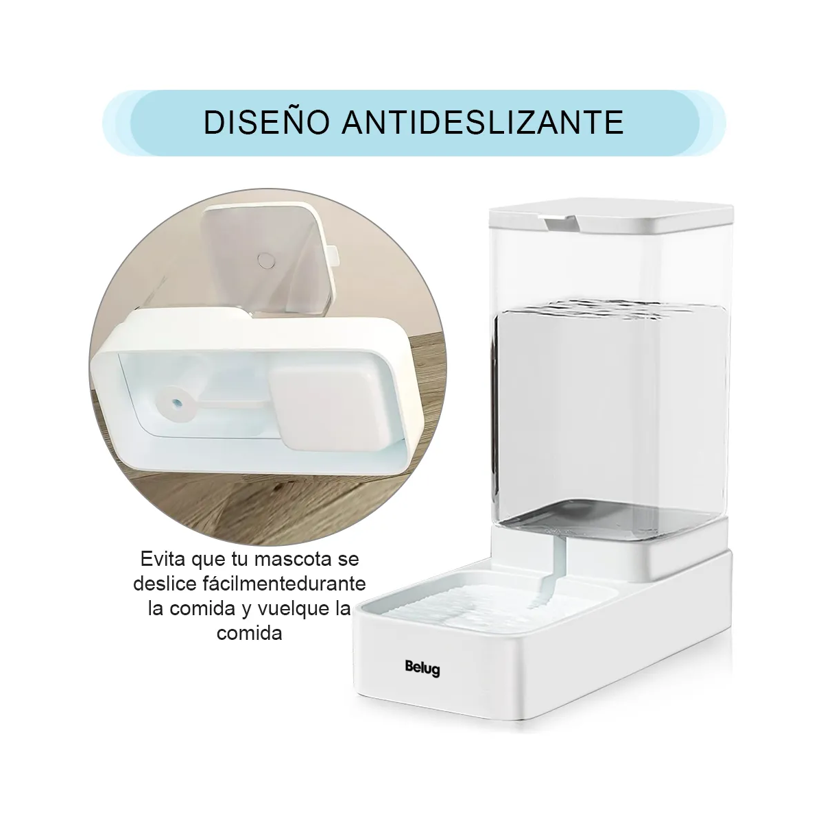 Foto 6 pulgar | Dispensador Automático De Agua Para Perros Y Gatos Belug 3.8l Blanco