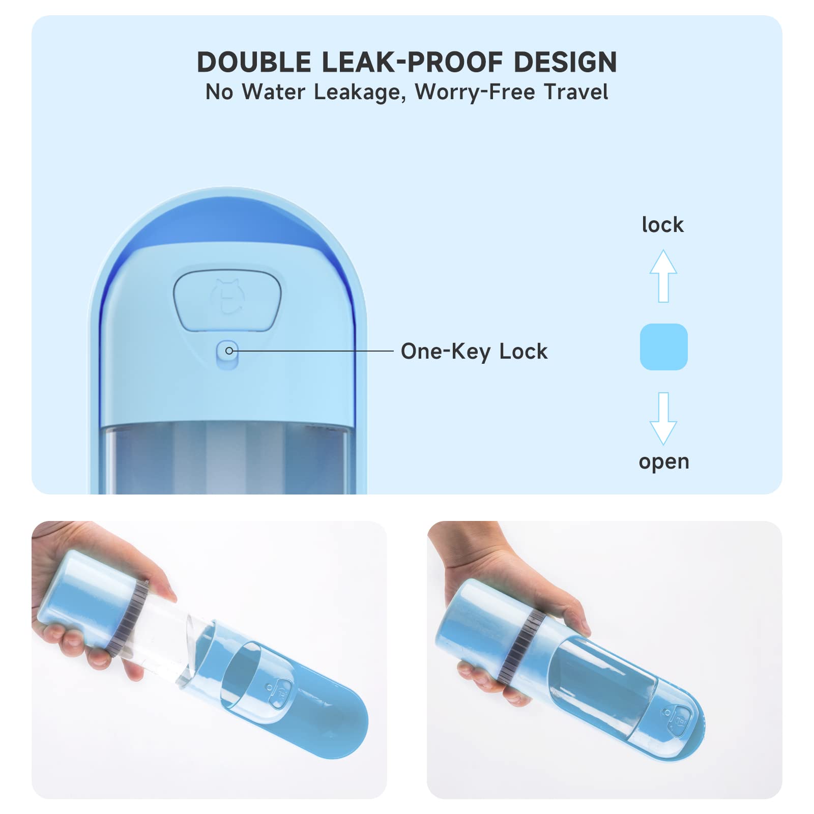 Foto 3 pulgar | Botella De Agua Els Pet Dog A Prueba De Fugas Portátil De 300 Ml Con Comida - Venta Internacional.