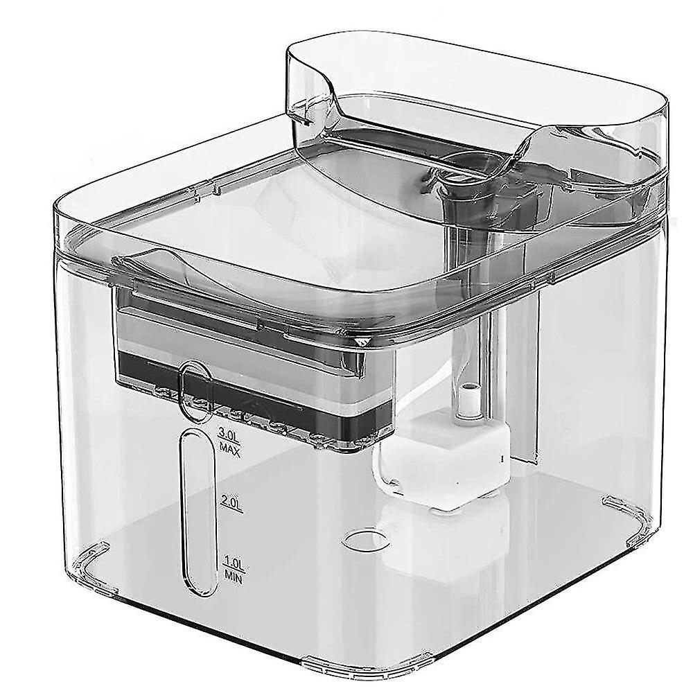 Foto 1 | Fuente De Agua Huoguo 3l Cuadrada Transparente Para Gato Y Perro - Venta Internacional.