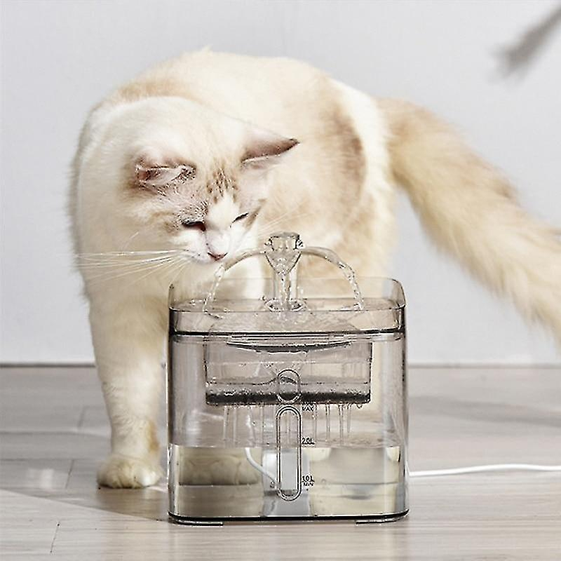 Foto 4 pulgar | Fuente De Agua Huoguo 3l Cuadrada Transparente Para Gato Y Perro - Venta Internacional.